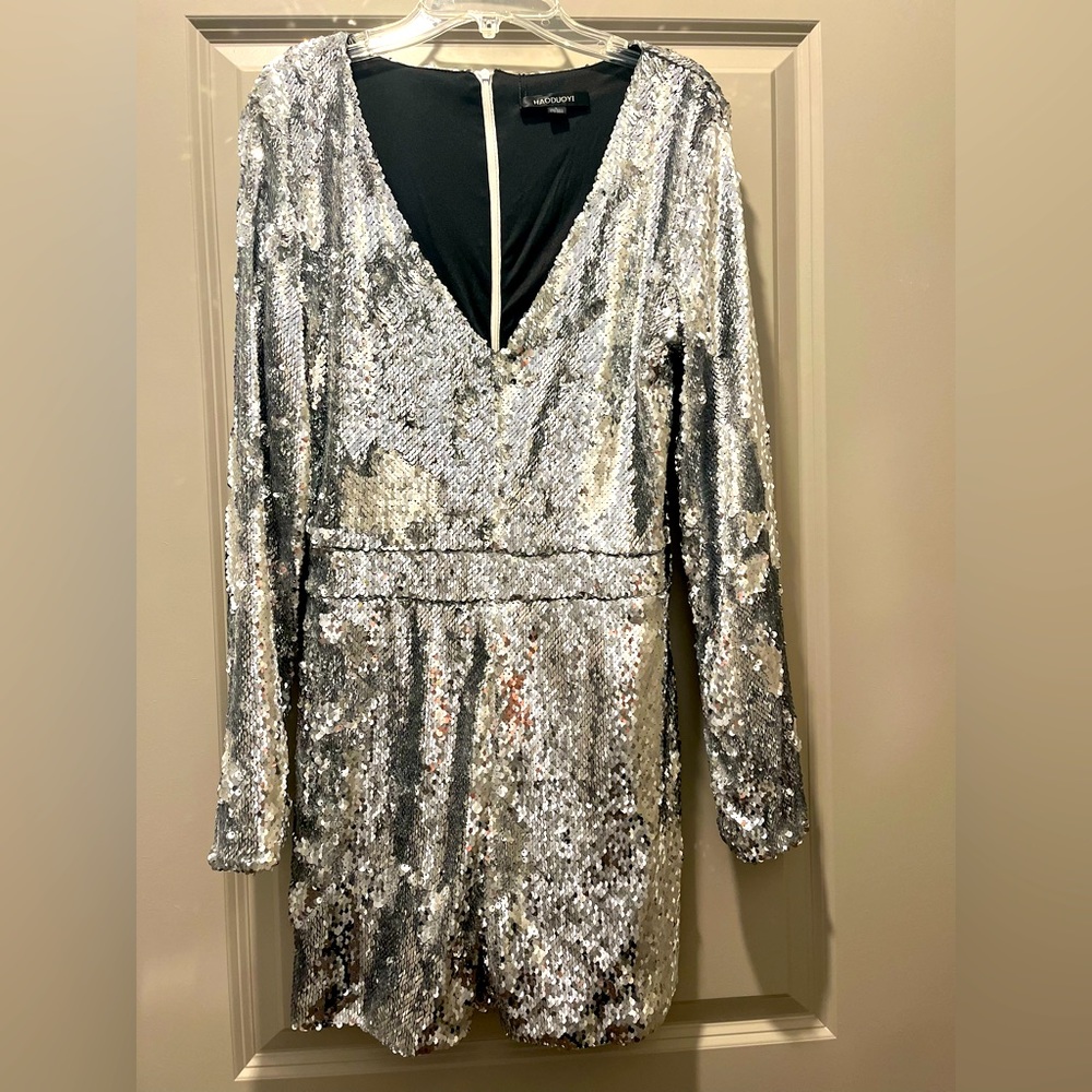 Silver Sequin Romper